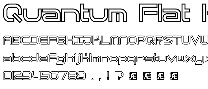 Quantum Flat Hollow (BRK) font